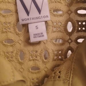 Worthington Women's Lace Top - Olive